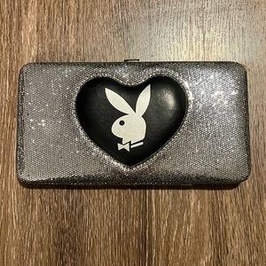 BRAND NEW Silver & Black PLAYBOY Wallet